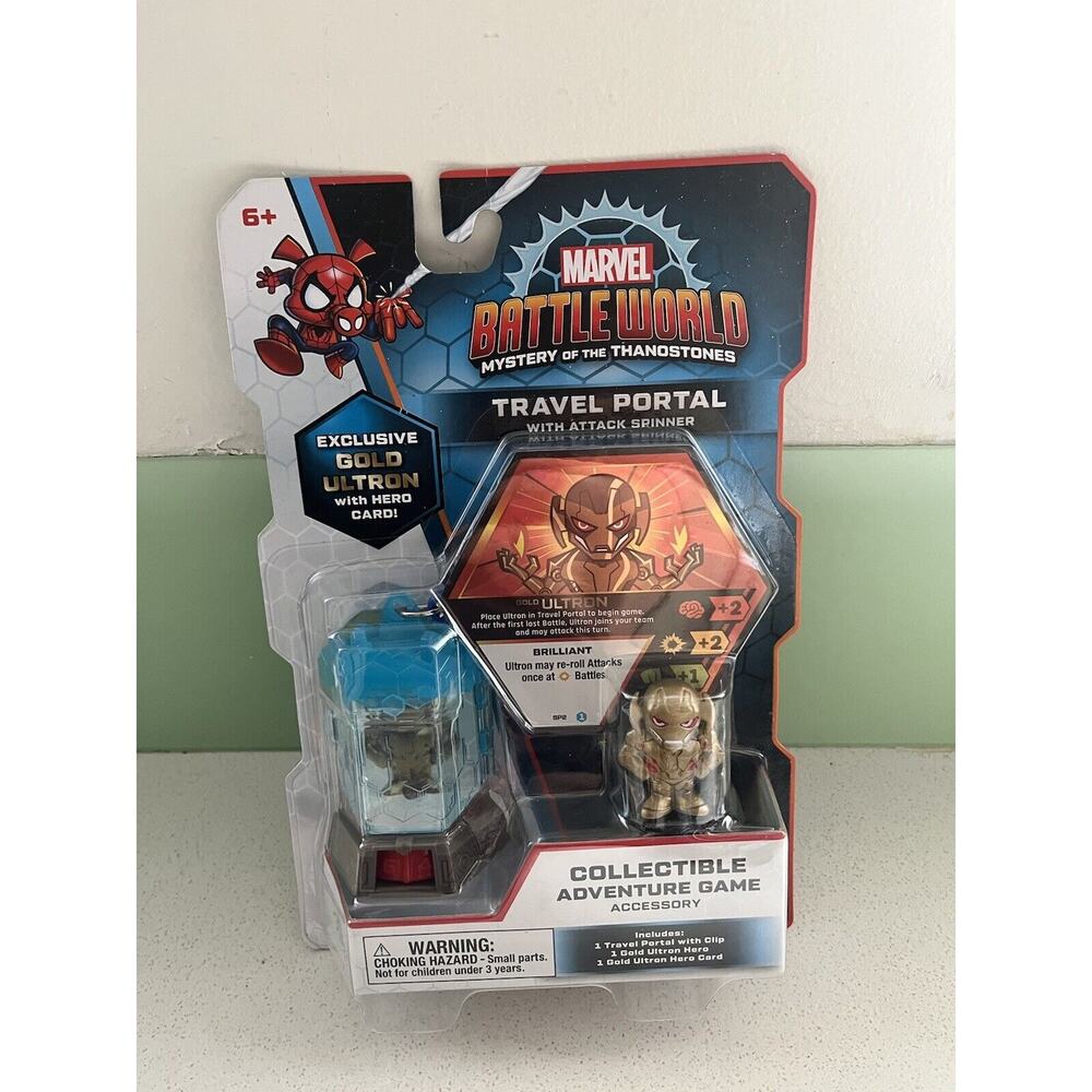 Gold Ultron Marvel Battleworld Travel Portal + Attack Spinner - Brand New!